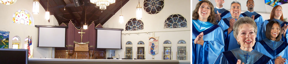 acoustics and sound systems for churches and houses of worship, audio systems, video systems, Sound Solutions Inc.